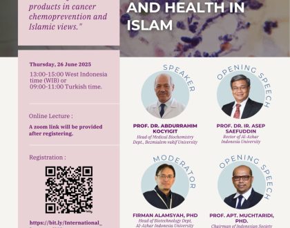 ✨International Lecture: Cancer Chemoprevention and Health in Islam✨