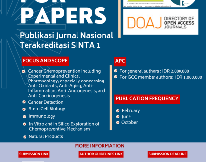 ✨Call for Papers “Indonesian Journal of Cancer Chemoprevention”✨